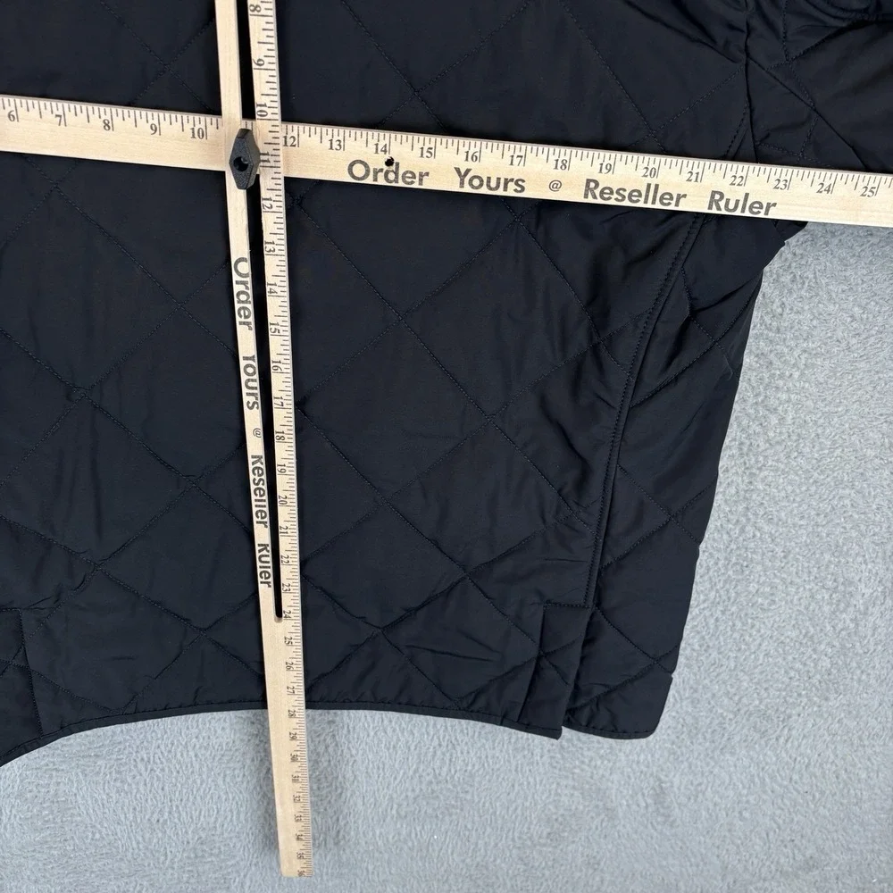 J. Crew Sussex‎ Quilted Jacket Men's XL Black Insulated Coat Primaloft Zip Snap